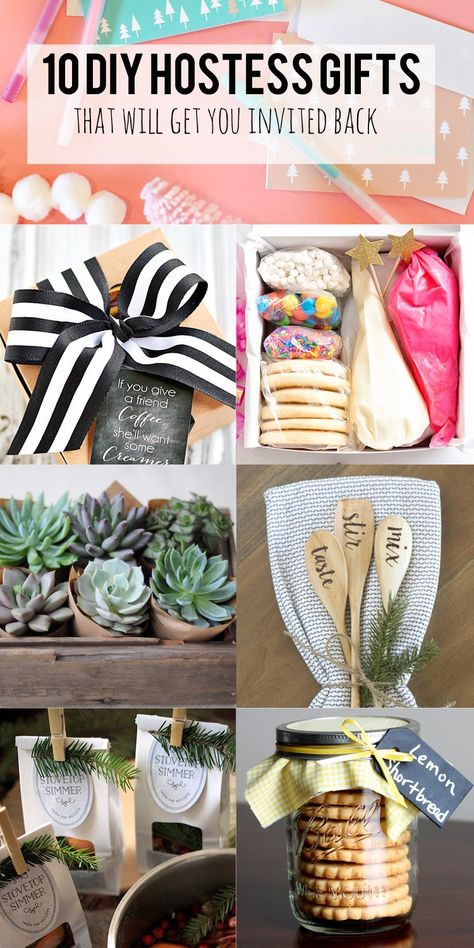 10 DIY Hostess Gifts that will get you invited back. Homemade Hostess Gift Ideas, Inexpensive Hostess Gifts, Homemade Hostess Gifts, Xmas Gift Baskets, Small Hostess Gifts, Easter Hostess Gift, Fall Hostess Gifts, Hostess Gifts Summer, Diy Hostess Gifts