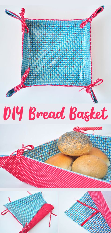 How to Sew French Bread Basket. Fabric Basket Sewing Tutorial. Diy Bread Basket Ideas, French Bread Basket, Bread Basket Ideas For Table, Tablet Cases Diy, Fabric Basket Liners, Drawstring Bag Tutorials, Felt Tote Bag, Gift Bags Diy, Tote Bag Tutorial