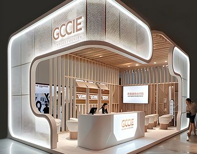 Curved Exhibition Stand, Unique Exhibition Booth Design, Both Design Exhibition, Booth Backdrop Design, Booth Exhibition Design, Exhibition Stand Design Ideas, Exhibition Layout, Booth Design Exhibition, Event Booth Design