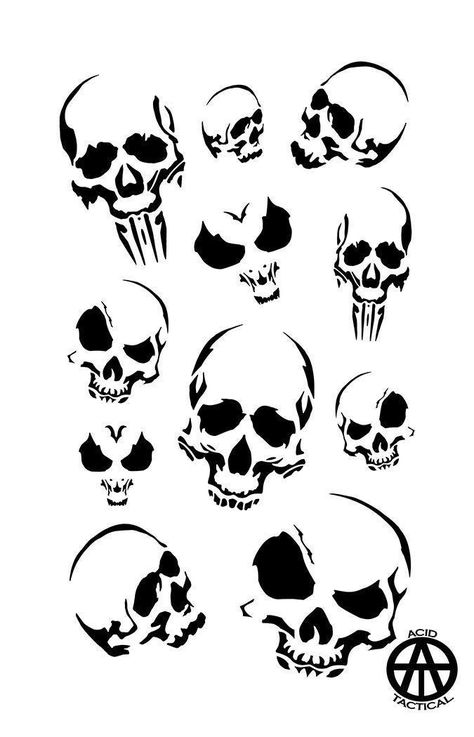 Skull Design Simple, Drippy Skull Drawing, Spray Paint Skull, Simple Skull Tattoo Design For Men, Stencil Drawings Ideas, Planes Tattoo, Simple Skull Tattoo Design, Skull Stencil Printable, Sideways Skull