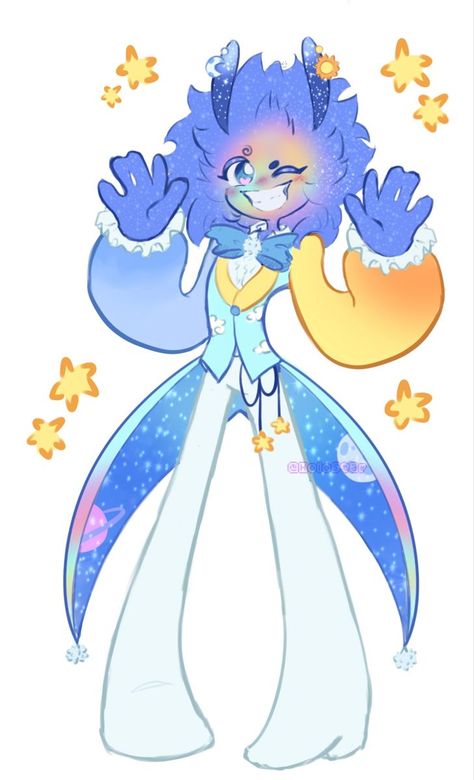 Undertale Monster Oc, Star Oc Art, Welcome Home Oc Ideas, Space Oc Art, Clown Oc Drawing, Cute Alien Oc, Astronaut Oc, Galaxy Character Design, Cosmic Oc