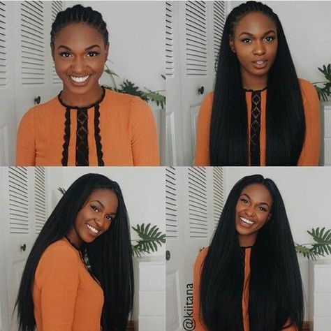 Braids With Straight Hair, Hair Styles Straight Hair, Knotless Crochet Braids, Knotless Crochet, Crochet Straight Hair, Straight Crochet Braids, Hair Styles Straight, Triangle Braids, Straight Weave Hairstyles