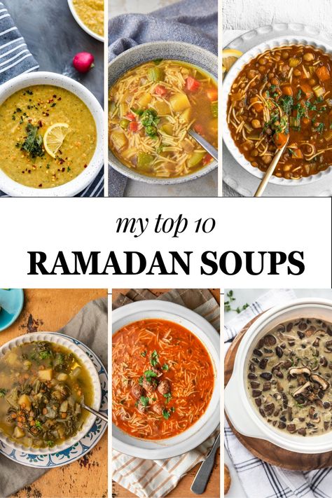 Soups for Ramadan - Every Little Crumb Ramadan Soup Recipes, Ramadan Soup, Middle Eastern Lentil Soup, Pumpkin Curry Soup, Harira Soup, Vegetable Noodle Soup, Creamy Pumpkin Soup, Delicious Soups, Creamy Mushroom Soup