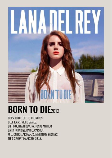 Lana Del Ray Polaroid Poster, Lana Del Ray Song Poster, Alternative Minimalist Music Album Polaroid Poster Lana Del Rey, Song Polaroid Posters Lana Del Ray, Music Posters Lana Del Rey, Lanadelrey Poster, Custom Album Covers, Gambar One Direction, Minimalist Music