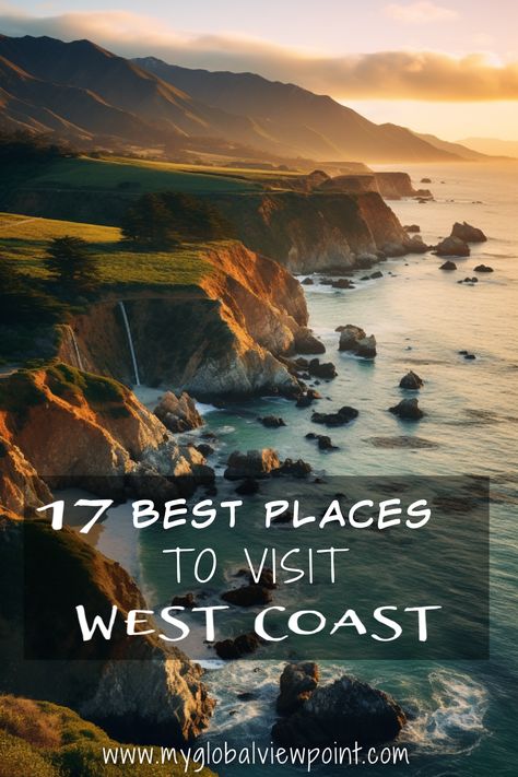 Coolest places to visit on the West Coast West Coast Vacation Ideas, West Coast Travel, Beautiful Vacation Spots, Usa Pictures, West Coast Road Trip, Dream Vacations Destinations, Beautiful Cities, Romantic Places, Trip Ideas