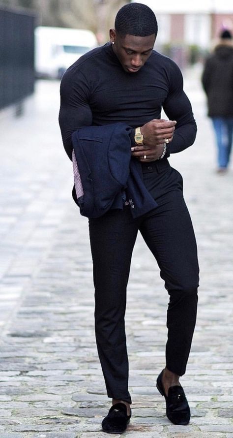 Black Man Fall Fashion, Body Builder Outfits Men, Black Man Fashion Classy, Black Grown Men, Fine Dinning Outfits, Dark Skin Men Outfits Mens Fashion, Black Ceo Aesthetic Men, Black Mens Casual Outfits, Black Men Dressed Up