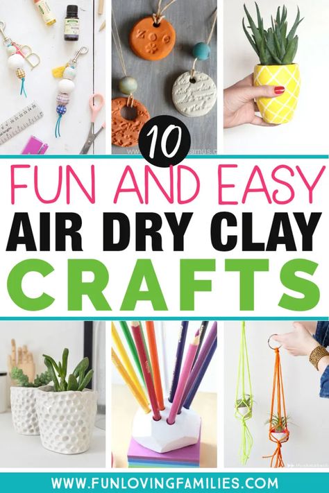 Diy Air Dry Clay Projects, Dry Clay Crafts, Air Dry Clay Crafts, Air Dry Clay Ideas, Clay Projects For Kids, Clay Crafts For Kids, Homemade Clay, Kids Clay, Diy Air Dry Clay