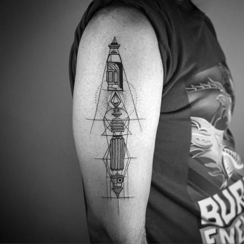 THE FORCE AWAKENS TODAY #theforceawakens #jedi #lightsaber #starwars #blackworktattoo Lightsaber Hilt Tattoo, Black Shoulder Tattoo, Star Wars Tattoo Ideas, Darth Vader Tattoo Design, Star Wars Tattoo Sleeve, Lightsaber Tattoo, Darth Vader Tattoo, Geek Tattoos, Crucifix Tattoo