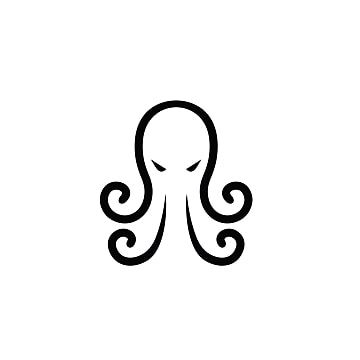 Tato Simpel, Octopus Symbol, Octopus Logo Design, Squid Logo, Octopus Silhouette, Octopus Clipart, Aquatic Tattoo, Octopus Logo, Pigeon Logo