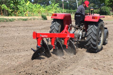 The 3 Furrow #DiscPlough from #AgriStar is a #heavyduty primary #tillage #equipment suitable for use in adverse #soil conditions, be it hard and dry, stony and stumpy or root infested soil. The fully floating furrow wheel in this disc #plough results in #superior #ploughing quality with better control of the side draft and thrust, thereby reducing load on the tractor. Farm Tools And Equipment, Farm Implements, Farm Tools, The 3, Tractor, Soil, Heavy Duty, Floating, Wheel