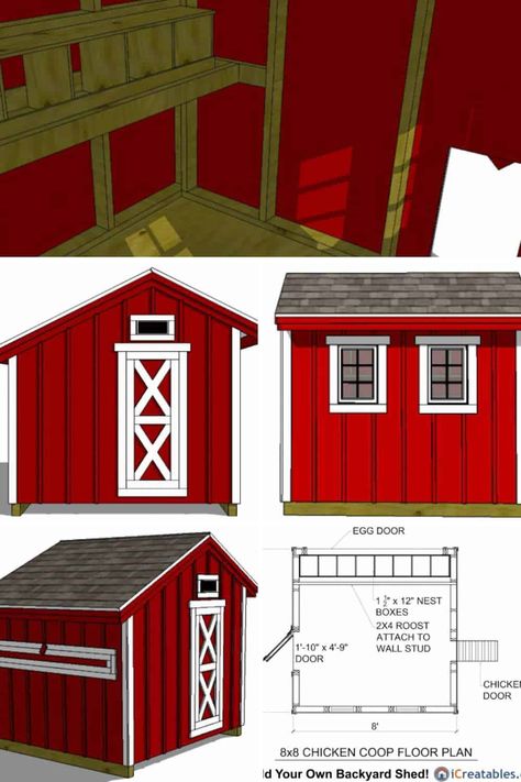 8x8 Chicken Coop Plans, 8 Chicken Coop Plans, 8x8 Chicken Coop, 8 Chicken Coop, Chicken Coop Diy, Take A Moment To Breathe, Farming Ideas, Backyard Chicken Coop Plans, Backyard Garden Diy