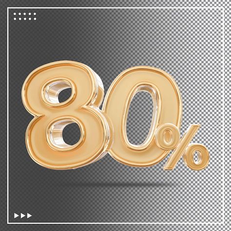 Sale 80 percent number sale | Premium Psd #Freepik #psd #20-percent #percent-3d #20 #selling 80 Percent, Vector Photo, Graphic Resources