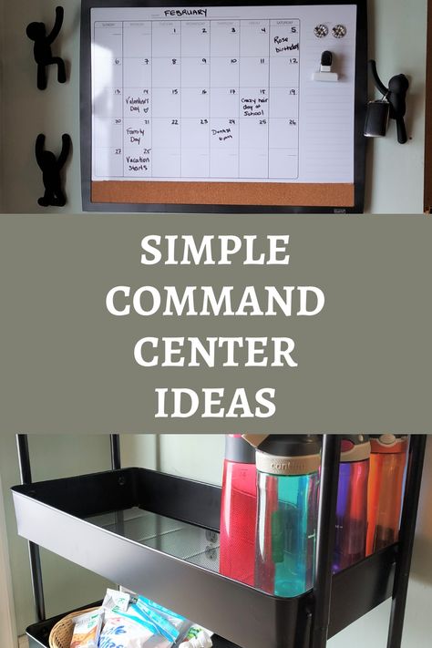 If you don’t have much space in your house or apartment for a designated area for your daily schedules, keys, masks, papers, then here are some command center ideas that are easy to DIY and don’t take up much space. Teacher Command Center Classroom, Mail And Key Organizer Drop Zone, Home Command Center Ideas Small Spaces, Side Of Fridge Command Center, Small Command Center, Simple Command Center, Bookbag Storage, Command Center Design, Side Of Fridge