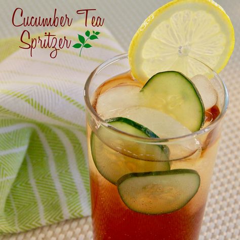 Keep Cucumber Tea Spritzer in  mind when the hot summer months arrive.  #MyAllrecipes #AllrecipesAllstars  #AllrecipesFaceless Raspberry Ice Tea Recipe, Mcdonalds Sweet Tea, Cucumber Tea, Pineapple Juice Recipes, Raspberry Iced Tea, Brunch Sides, Spritzer Recipes, Southern Sweet Tea, Making Iced Tea