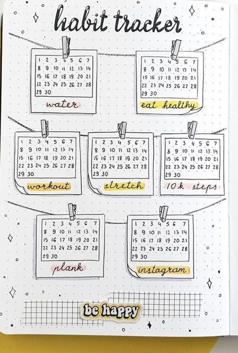 diy habit tracker bullet journal Diy Habit Tracker, Bujo Habit Tracker, Bullet Journal Yearly, Tracker Bullet Journal, Bullet Journal Work, March Bullet Journal, February Bullet Journal, January Bullet Journal, Bullet Journal Ideas Templates