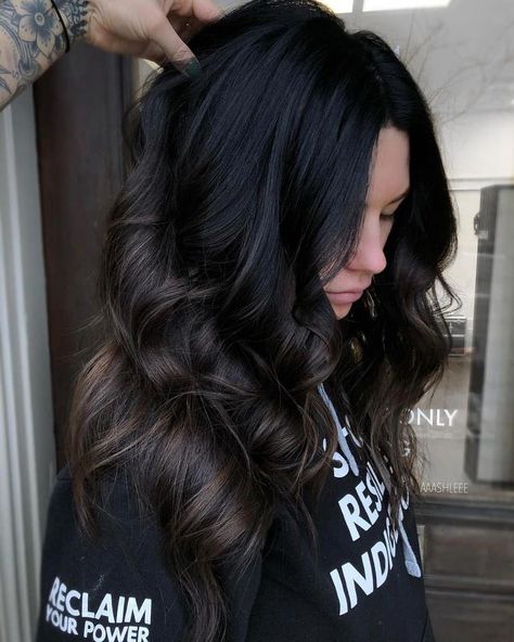 Black Hair Balayage, Brown Hair Balayage, Hair Done, Balayage Brunette, Hair Color And Cut, Hair Color For Black Hair, Brown Hair Colors, Brunette Hair, Less Is More