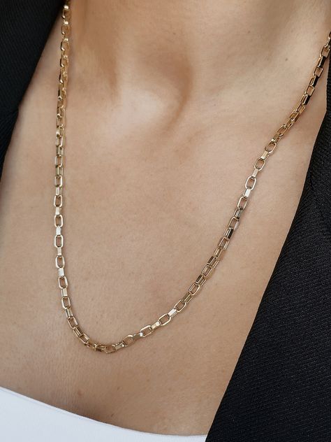 Paper Clip Necklace, Necklace Gold Chain, Paperclip Chain Necklace, Paperclip Necklace, Chain Necklace Gold, Jewelry Chain, Layered Chains, Gold Chain Necklace, Gold Gold