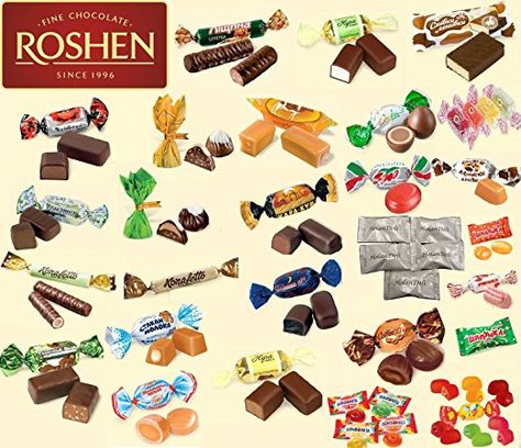 Premium Ukrainian Assorted Candy and Chocolate Mix from Roshen. 2 lb. (23 types of different candy) Includes Our Exclusive HolanDeli Chocolate Mints Chocolate Mints, Candy And Chocolate, Chocolate Rocks, العصور الوسطى, Types Of Candy, Chocolate Babies, Chocolate Sticks, Types Of Chocolate, Chocolate Coins