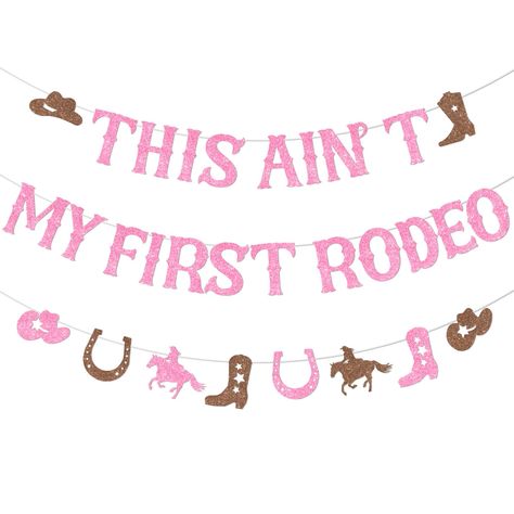 PRICES MAY VARY. Paper Package List: Western second birthday decorations include 1pc this ain't my first rodeo banner, 1pc western garland. Material: This ain't my first rodeo 2nd birthday decorations are made of glitter cardstock, sturdy and durable. Assembly Required: Western 2nd birthday party decorations need you put together, it’s easy to thread through punched banners with included pin and ribbon and adjust the spacing. Wide Application: This ain't my first rodeo decorations are perfect fo Horse Themed 2nd Birthday Party, This Ain’t My 1st Rodeo Birthday, This Ain’t My First Rodeo, Rodeo 2nd Birthday Girl, Girl Rodeo Birthday Party, This Ain't My First Rodeo It's My Second, Western 2nd Birthday Party, Cowgirl 2nd Birthday Party, Second Rodeo Birthday Party