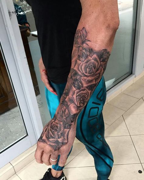 Outer Forearm Tattoo, Half Sleeve Tattoos Forearm, Quarter Sleeve Tattoos, Rose Tattoos For Men, Female Tattoos, Men Tattoos, Omerta Tattoo, Tattoo Inspiration Men, Forearm Tattoo Design