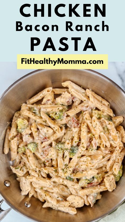 Easy Lean Protein Meals, Macro Friendly Rice Recipes, Healthy Protein Snacks Fitness, Macro Friendly Chicken Pasta, Healthy High Protein Pasta Dishes, High Carb Pasta Recipes, Low Cal Canned Chicken Recipes, Healthy Chicken Bacon Ranch Pasta, Healthy Low Calorie Chicken Dinners