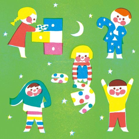 Yamauchi Kazuaki Illustrations Yamauchi Kazuaki, Japanese Kids, Kids Inspo, Mid Century Illustration, Riso Print, Book Design Layout, Simple Illustration, Mind's Eye, Kids Books