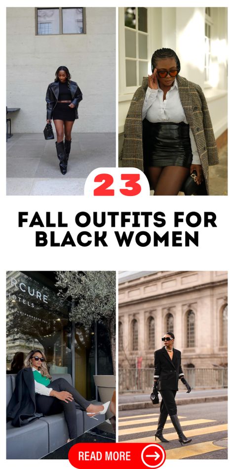 23 Fall Outfits for Black Women: Casual, Classy & Baddie Styles Outfits For Black Women Casual, Fall Date Night Outfit Black Women, Fall Outfits For Black Women, Fall Birthday Outfit, Outfits For Black Women, Fall Outfits Black Women, Concert Outfit Fall, Outfit Ideas For Black Women, Classy Baddie