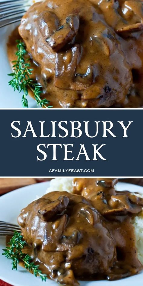 Saulsberry Steak Recipes, Celebration Recipes, Beef Ideas, Feast Recipes, Beef Entrees, Beef And Pork, Beef Meals, Swiss Steak, Salisbury Steak Recipes