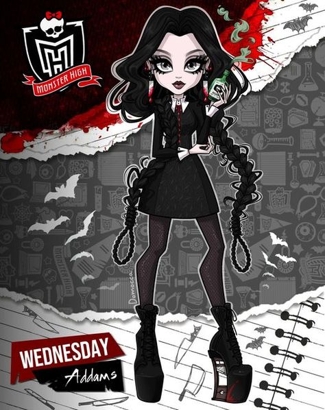 Elissabat Fanart, Monster High Oc Art, Clothes Style Ideas, Monster High Ocs, Wednesday Oc, Monster High Oc, Monster Ideas, Alternative Comics, Halloween Character