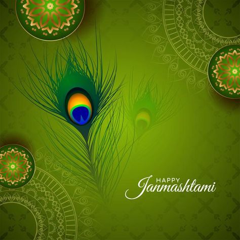 Green color happy janmashtami festival p... | Free Vector #Freepik #freevector #background #flower #birthday #abstract Janmashtami Templates, Janmashtami Background, Janmashtami Greetings, Janmashtami Wishes, Feather Background, Flute Design, Happy Janmashtami, Celebration Background, Festival Background