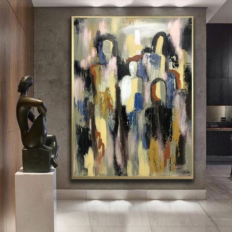 Abstract Family Portrait Painting, Abstract Family Art, Painting Human Figures, Abstract Person Painting, Abstract Family Painting, Painting Person, Group Painting, Human Painting, Express Feelings