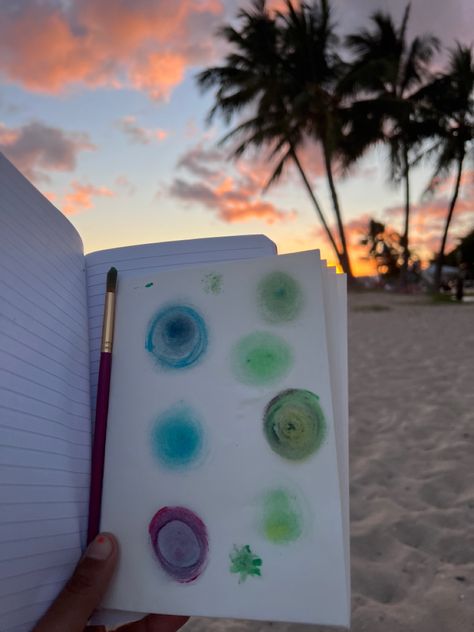 Painting swatches at the beach during sunset Ocean Hippie Aesthetic, Hippy Beach Aesthetic, Coastal Hippie Aesthetic, Indie Beach Aesthetic, Hippie Life Aesthetic, Hippie Beach Aesthetic, Hippie Summer Aesthetic, Spiritual Hippie Aesthetic, Modern Hippie Aesthetic