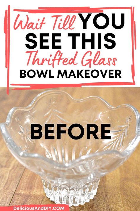 Update a boring glass bowl from the thrift store or dollar store with this quick and easy makeover using glass paints. Glass Bowl Decor, Rental Home Decor, Oven Safe Bowls, Famous Desserts, Punch Bowl Set, Trinket Bowl, Painted Mugs, Punch Bowls, Dollar Tree Diy Crafts