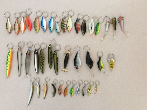 DIY fishing lure keychains for Father's Day gift! Fishing Lure Keychain Diy, Diy Fishing Lures, Diy Fishing, Fishing Diy, Vbs Crafts, Diy Father's Day Gifts, Father's Day Diy, Dad Day, Dad Gifts