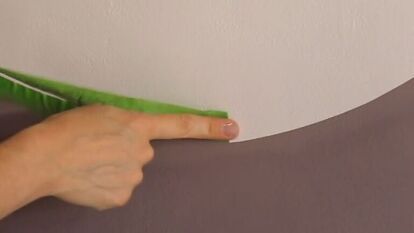 How To Paint Circles On Walls, How To Paint A Circle On A Wall, Painted Circle On Wall, Circle On Wall, Spray Paint Vases, Office Revamp, Wall Behind Bed, Wall Video, Diy Cabinet Doors