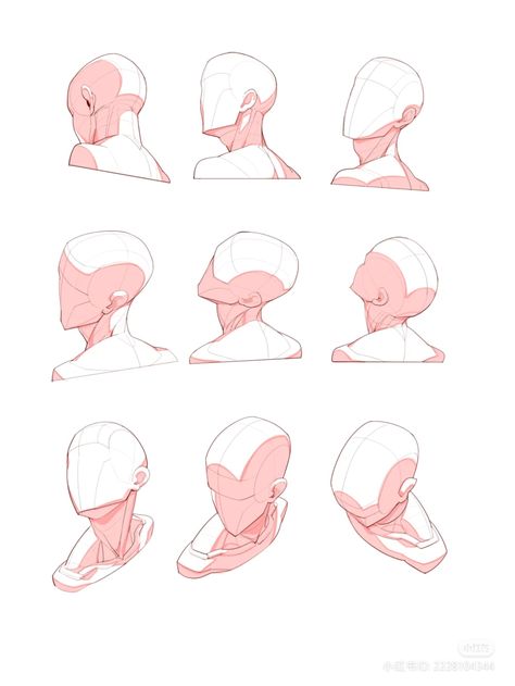 Faces At Different Angles Drawing, Upward Head Angle Drawing, Over The Shoulder Perspective, Head Angle Reference Drawing, Upper Angle Pose Reference, Upper Angle Pose, Face Views Angles, Shoulders Up Pose Reference, Face Positions Reference