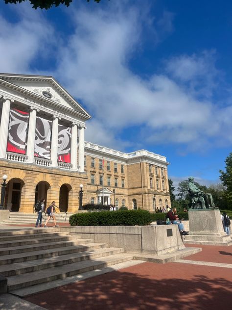 Wisconsin Madison University, University Of Wisconsin Aesthetic, Madison Wisconsin Aesthetic, Goal Asthetic, Wisconsin Aesthetic, Wisconsin Living, Wisconsin University, Good Vibes Wallpaper, Wisconsin Madison