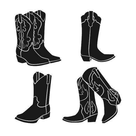 Silhouette Illustration, Ideas Creativas, Big Project, Vector Hand, Funny Birthday Cards, Birthday Humor, Cowboy Boots, Graphic Resources, Hand Drawn