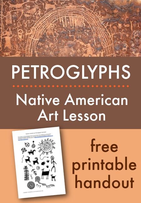 Join this Native American art lesson about petroglyphs for children to learn about petroglyphs: includes free petroglyphs symbols printable Petroglyphs Art For Kids, Petroglyphs Symbols, Native American Lesson Plans, Native American Lessons, Native American Art Projects, Native Americans Unit, Elementary Art Lesson Plans, Petroglyphs Art, Native American Studies