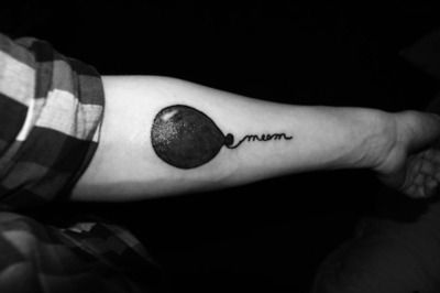 Black Balloon Tattoo, Balloon Tattoo, Phrase Tattoos, Black Balloon, Amazing Tattoos, Tattoo Collection, Expensive Shoes, Unread Books, Unrequited Love