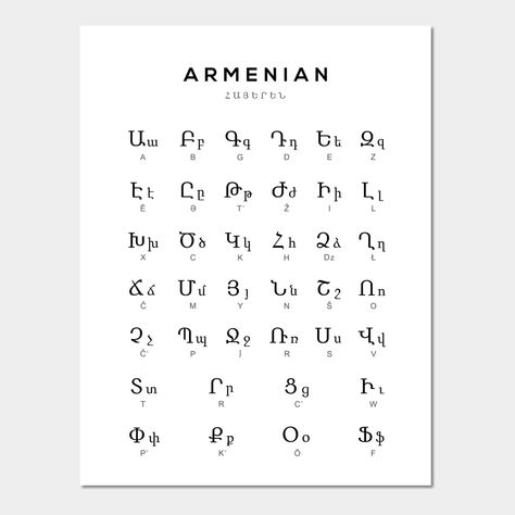 Armenian Alphabet Letters, Language Making, Armenian Language, Armenian Alphabet, Alphabet Chart, Alphabet Charts, Kindergarten Learning, Alphabet Book, Human Interaction