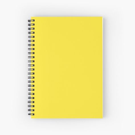 Get my art printed on awesome products. Support me at Redbubble #RBandME: https://www.redbubble.com/i/notebook/Yellow-Solid-Yellow-by-Gsallicat/53051808.WX3NH?asc=u Yellow Journal, Dandelion Yellow, Coloring Journal, Golden Yellow Color, Color Trends Fashion, Solid Color Backgrounds, Shades Of Gold, Print Book, Spiral Notebooks