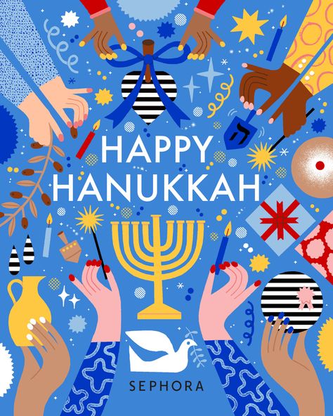 Hannukah Illustrations, Hanakah Cards, Hanukkah 2023, Jewish Illustration, Hanukkah Illustration, Hanukkah Design, Hanukkah Traditions, Hanukkah For Kids, Happy Hannukah