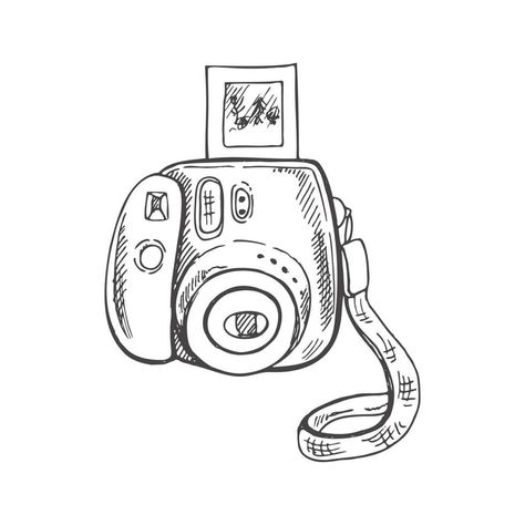 Hand drawn  sketch of Camera, Shooting equipment. Vintage vector illustration isolated on white background. Doodle drawing. Digital technology. Sketch Of Camera, Digital Camera Drawing, Drawing Of Camera, Technology Doodle, Camera Drawing Sketches, Camera Sketch, Christmas Wishes For Family, Camera Doodle, Yellow Icon