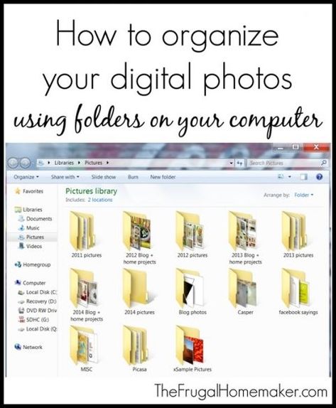 Photo Organization Storage, Digital Photo Organization, Photography Organizations, Picture Organization, Computer Help, Digital Organization, Digital Photos, Foto Tips, Photo Organization