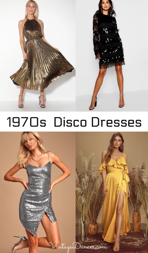 Disco Dresses For Women, 70s Party Dress 1970s, 70’s Party Dress, Gold 70s Dress, 70s Gala Dress, 1970s Party Dress, Disco Dance Dress, 1970s Dresses Disco, 70s Satin Dress