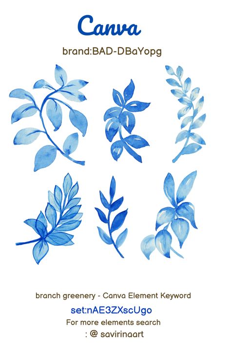 Blue Leaf watercolor  Canva Element #outlinee Blue Canva Elements, Children's Book Layout, Leaf Watercolor, Channel Ideas, Keyword Elements Canva, Gcse Art Sketchbook, Canva Element Keyword, Groovy Font, Canvas Learning