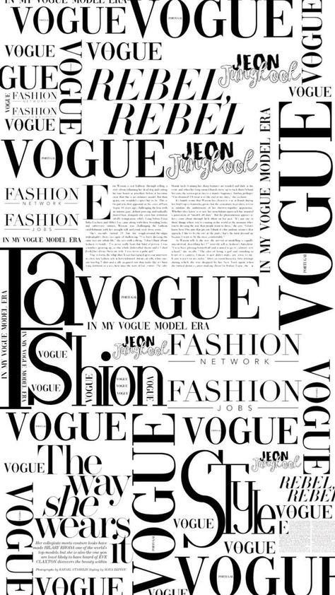 Vogue Wallpaper, Newspaper Background, Chanel Poster, Fashion Poster Design, My Wedding Dress, Iphone Lockscreen Wallpaper, Brands Fashion, Halloween Fonts, Fashion Wallpaper