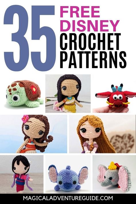 Disney Crochet, Disney Crochet Patterns, Crochet Toys Free, Cozy Crochet Patterns, Crochet Disney, Pola Amigurumi, Crochet Animals Free Patterns, Crochet Amigurumi Free Patterns, Beginner Crochet Projects