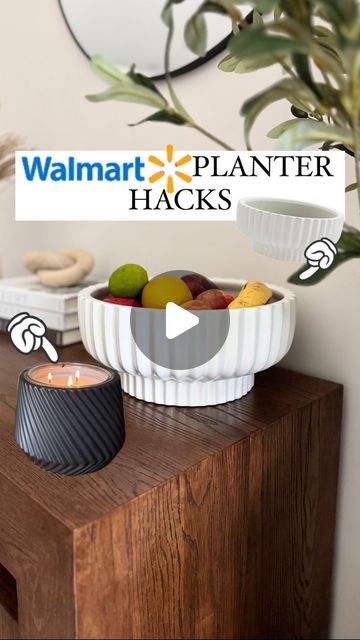 Emma Villaneda on Instagram: "New WALMART ✨planter✨ hack ideas! 

🪴 Which planter idea was your favorite?! 

Here are the 4 Walmart items mentioned: 

👉🏻Pizza Pan: Mainstays 16 inch Non-Stick Pizza Pan, Large, Gray

👉🏻 Outdoor Table: Better Homes & Gardens Hudson Brown Resin Planter, 15.7in x 15.7in x 13.8in

👉🏻White Ceramic Planter: Better Homes & Gardens Pottery 12” Fischer Round Ceramic Planter, White

👉🏻Small Black Planter: Better Homes and Gardens 6 in Black Ceramic Ridge Planter

#diy #organization #organizationideas #walmart #hack #homehacks #home #homedesign #diyproject #tutorial #hacks #summer #homedecor #decor #interiordesign #design #style #homedesign" Bunkhouse Ideas, Walmart Hacks, Walmart Hack, Yard Crafts, Planter Centerpiece, Planter Diy, White Ceramic Planter, Black Planters, Resin Planters